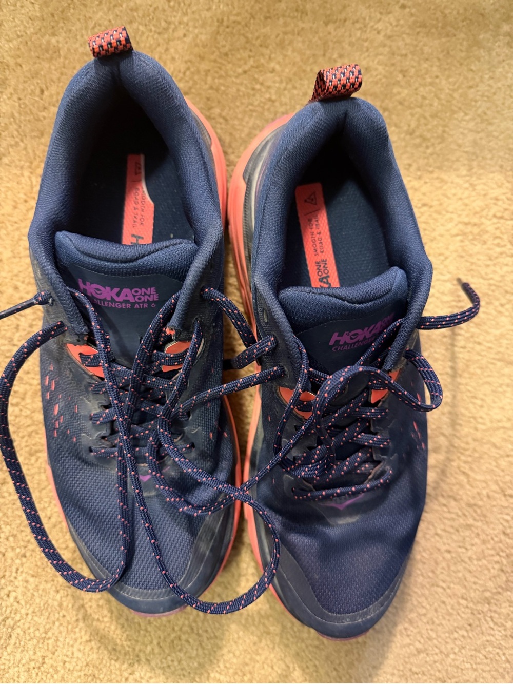US Womens 9B. Hoka Challenger ATR 6 Trail Running Shoes. Gently used. No box - Picture 3 of 6